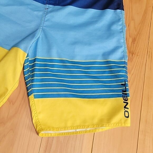 O'NEILL BLUE & YELLOW BOARD SHORTS - Picture 3 of 10